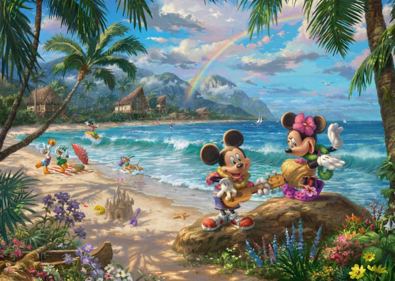 Mickey and Minnie in Hawaii, 1000 pcs • Plush World